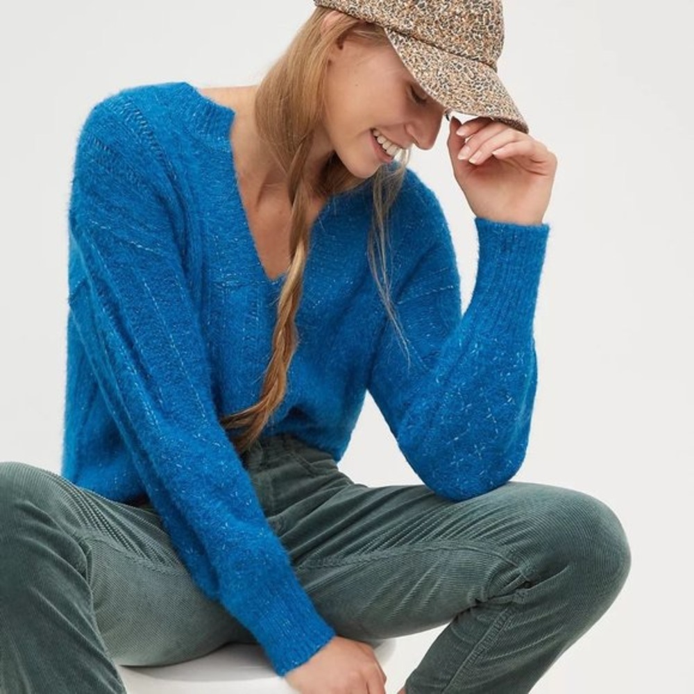 Anthropologie Pilcro Maggie V Neck Sweater